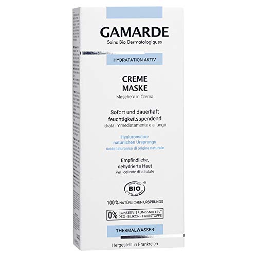 GAMARDE Bio-Kosmetik: Feuchtigkeitsspendende Creme-Maske mit Hyaluronsäure I Natur-Kosmetik Gesichtsmaske I Gesichtsmaske für trockene Haut I Face Mask I Gesichtsmaske Männer & Frauen I Vegan I 40 ml von Gamarde