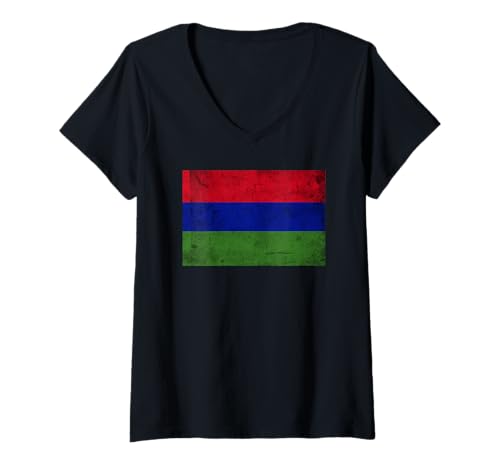 Damen Gambia-Flaggen-Grafik für Männer, Frauen, Kinder T-Shirt mit V-Ausschnitt Damen Gambia-Flaggen-Grafik für Männer, Frauen, Kinder T-Shirt mit V-Ausschnitt von Gambia Flag Graphic Store