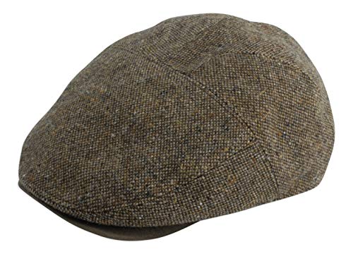 Gamble & Gunn Goodwood Unisex Flat Cap 100% Donegal Tweed Wolle, 7-Panel-Design Hut für maßgeschneiderte einfache Passform, pflegeleicht, vollständig gefüttert, modische Herren- und Damenkappen von Gamble & Gunn