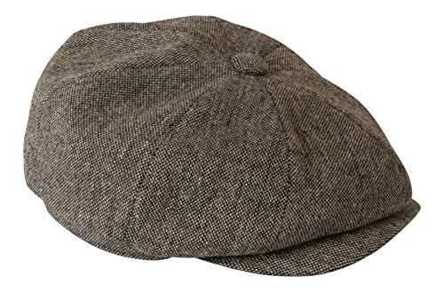 'Shelby' anthrazit grau Tweed leicht Tuch Cap von Gamble & Gunn Gr. 55 cm, grau von Gamble & Gunn