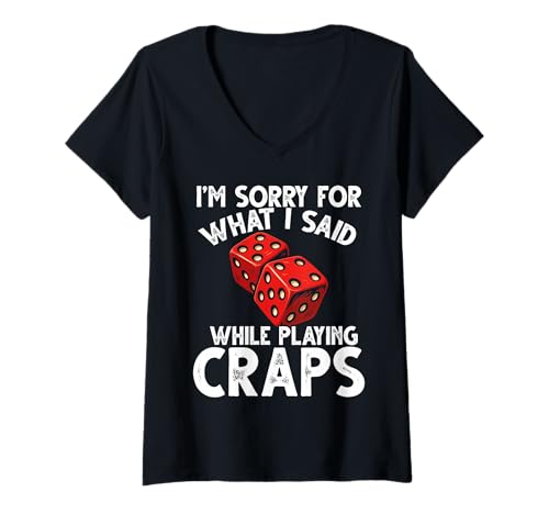 Damen Es TUT Mir leid, was ich gesagt Habe. Glücksspiel Craps T-Shirt mit V-Ausschnitt Damen Es TUT Mir leid, was ich gesagt Habe. Glücksspiel Craps T-Shirt mit V-Ausschnitt von Gambling Fun Casino Dice Humor