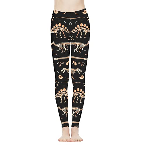 Gambo Yogahosen für Damen, Workout-Leggings, knöchellang, aktive Strumpfhose, Dinosaurier, XXX-Large von Gambo