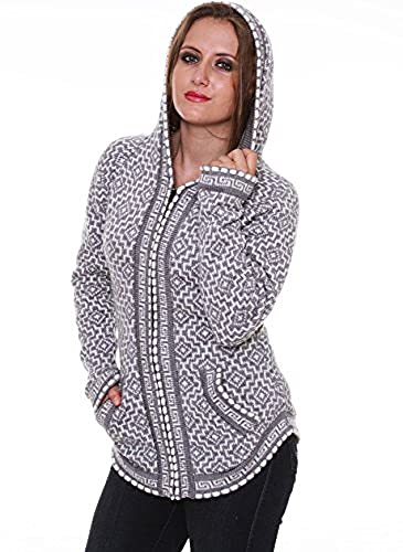 Gamboa Alpaka Cardigan Damen Mädchen Strickjacke Pullover Herbst Winter Sweater von Gamboa