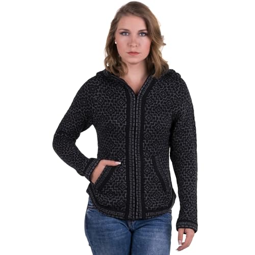 Gamboa Alpaca Jacke Damen Frühling Sommer Strickjacke Cardigan Damen Sommer Sweatjacke Damen Mit Kapuze von Gamboa