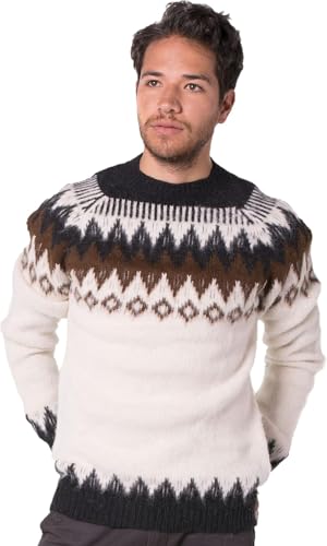 Gamboa Alpaka Pullover Herren Strickpullover Norwegerpullover Winterpullover Männer von Gamboa