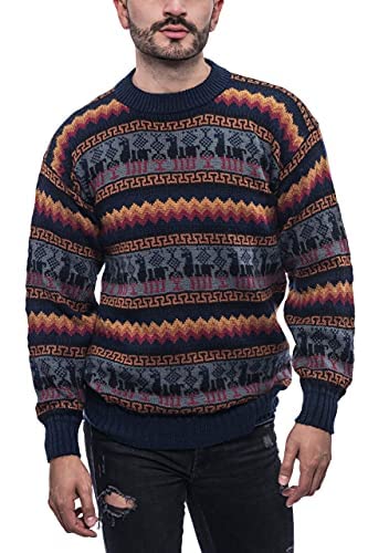 Gamboa Alpaka Pullover Herren Strickpullover Norwegerpullover Winterpullover Männer von Gamboa