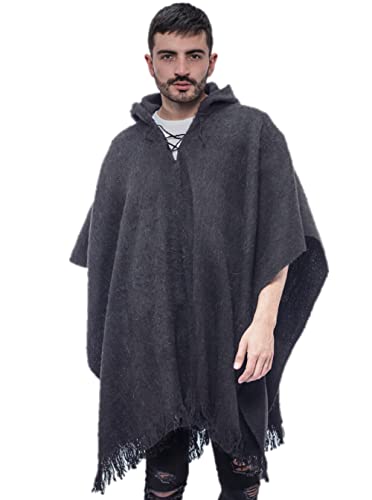 Gamboa Handgemacht Alpaka Wolle Poncho Herren Frühling Sommer Pancho im Mexiko Stil von Gamboa