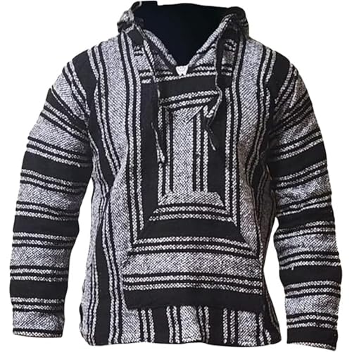 Gamboa Unisex Baja Hoodie Herren Damen Mexikanischer Jerga Pullover Kapuzenpullover Lässige Hoodies im Ethno Design von Gamboa