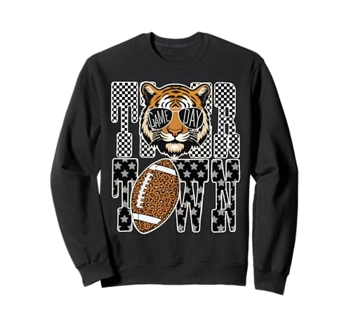 Tiger Town Leopard Football Game Day für Herren Sweatshirt Tiger Town Leopard Football Game Day für Herren Sweatshirt von Game Day Animal Humor Gift