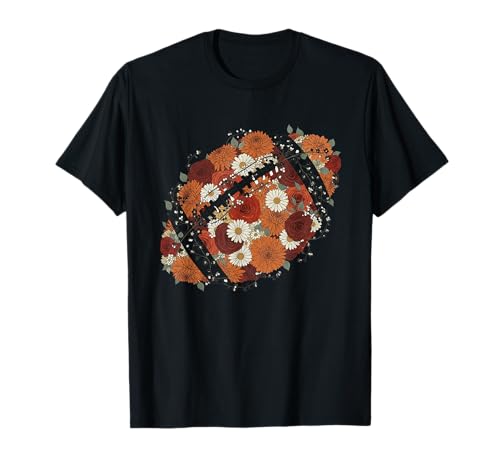 Game Day Fußball-T-Shirt für Damen, niedliches Blumenmuster T-Shirt Game Day Fußball-T-Shirt für Damen, niedliches Blumenmuster T-Shirt von Game Day Florals Co.