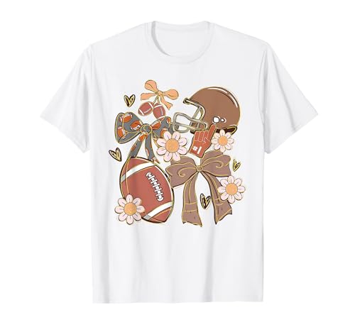 Preppy Football Coquette Bow Game Day Fußball Frauen Mädchen T-Shirt Preppy Football Coquette Bow Game Day Fußball Frauen Mädchen T-Shirt von Game Day Football Touchdown Season Coquette Bow