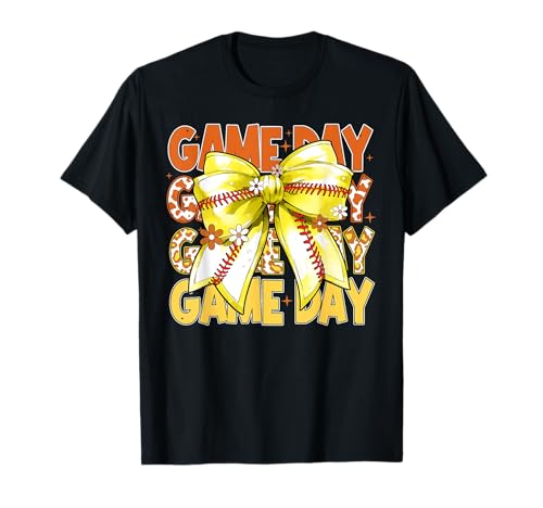 Niedliche Kokette Schleife Softball Leopard Game Day Damen Mädchen T-Shirt Niedliche Kokette Schleife Softball Leopard Game Day Damen Mädchen T-Shirt von Game Day Outfits for Men Women Kids.