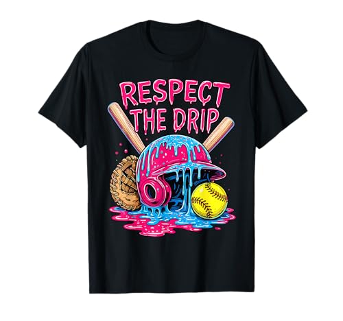 Respect The Drip Softball Ice Cream Drip Softball Mom Damen T-Shirt Respect The Drip Softball Ice Cream Drip Softball Mom Damen T-Shirt von Game Day Softball Respect the drip Softball Womens