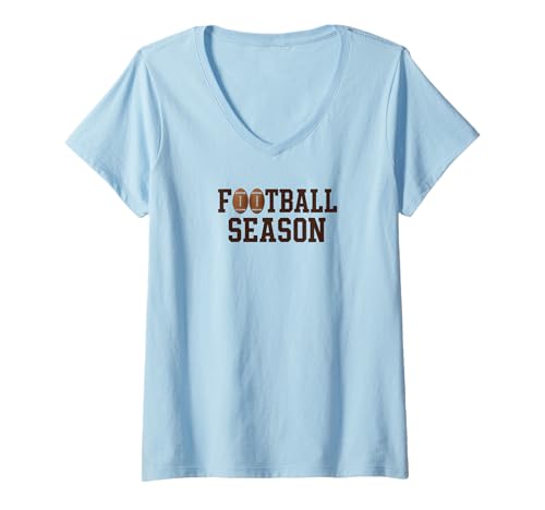 Damen Fußballsaison Collegiate Style Design T-Shirt mit V-Ausschnitt Damen Fußballsaison Collegiate Style Design T-Shirt mit V-Ausschnitt von Game Day Spirit Apparel