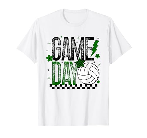 Volleyball Game Day Retro Mädchen Volleyball Mom Grün & Schwarz T-Shirt von Game Day T-Shirt Co.