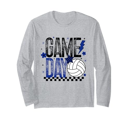 Volleyball Game Day Retro Mädchen Volleyball Team Spieler Geschenk Langarmshirt von Game Day T-Shirt Co.