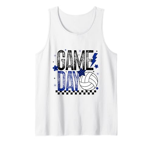 Volleyball Game Day Retro Mädchen Volleyball Team Spieler Geschenk Tank Top von Game Day T-Shirt Co.