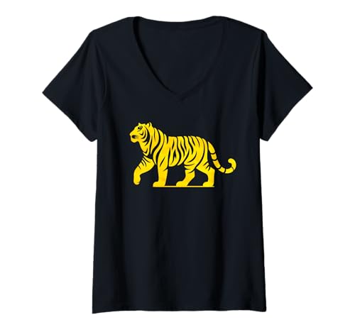 Damen Game Day Tigers Maskottchen Unisex Schulgeist Sport Cool T-Shirt mit V-Ausschnitt Damen Game Day Tigers Maskottchen Unisex Schulgeist Sport Cool T-Shirt mit V-Ausschnitt von Game Day Tigers Mascot Unisex School Spirit Sports