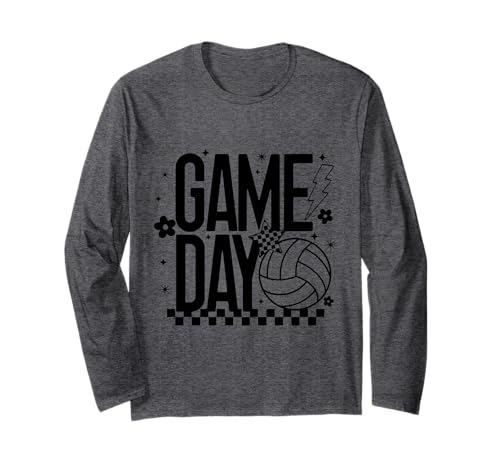 Volleyball Game Day Retro Checker Mädchen Volleyball Team Mama Langarmshirt Volleyball Game Day Retro Checker Mädchen Volleyball Team Mama Langarmshirt von Game Day Volleyball T-Shirt Co.
