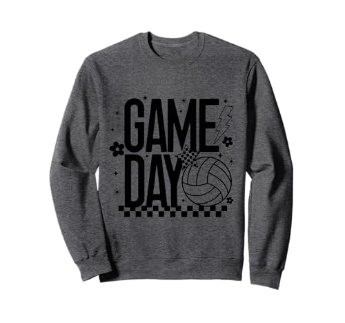 Volleyball Game Day Retro Checker Mädchen Volleyball Team Mama Sweatshirt Volleyball Game Day Retro Checker Mädchen Volleyball Team Mama Sweatshirt von Game Day Volleyball T-Shirt Co.