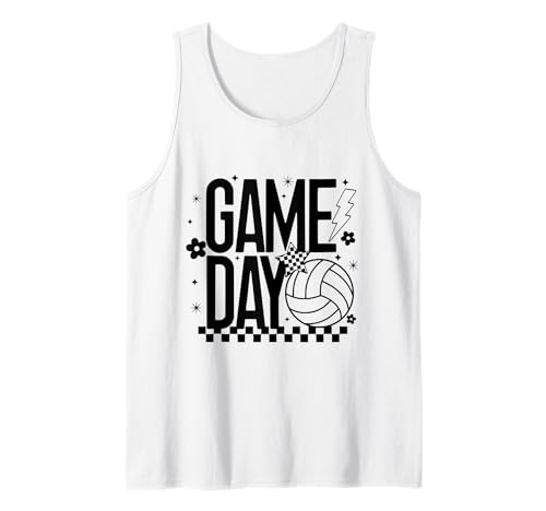 Volleyball Game Day Retro Checker Mädchen Volleyball Team Mama Tank Top Volleyball Game Day Retro Checker Mädchen Volleyball Team Mama Tank Top von Game Day Volleyball T-Shirt Co.