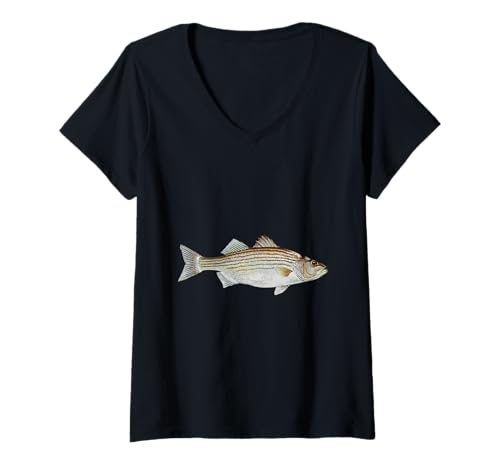 Damen Die Rockfish Vektor-Illustration T-Shirt mit V-Ausschnitt von Game Fish Gifts And Sport Fish Tees by taiche