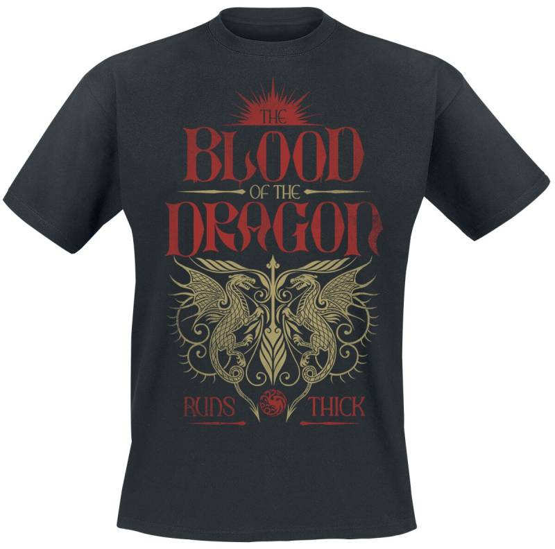 Game Of Thrones House of the Dragon - Blood Of The Dragon T-Shirt schwarz in M von Game Of Thrones