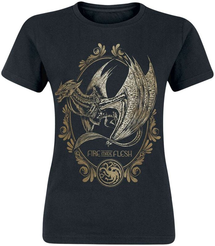 Game Of Thrones House of the Dragon - Fire Made Flesh T-Shirt schwarz in XXL von Game Of Thrones