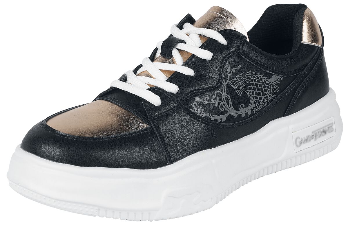 Game Of Thrones Sneaker - Sansa Stark - EU37 bis EU42 - für Damen - Größe EU38 - schwarz  - Lizenzierter Fanartikel von Game Of Thrones