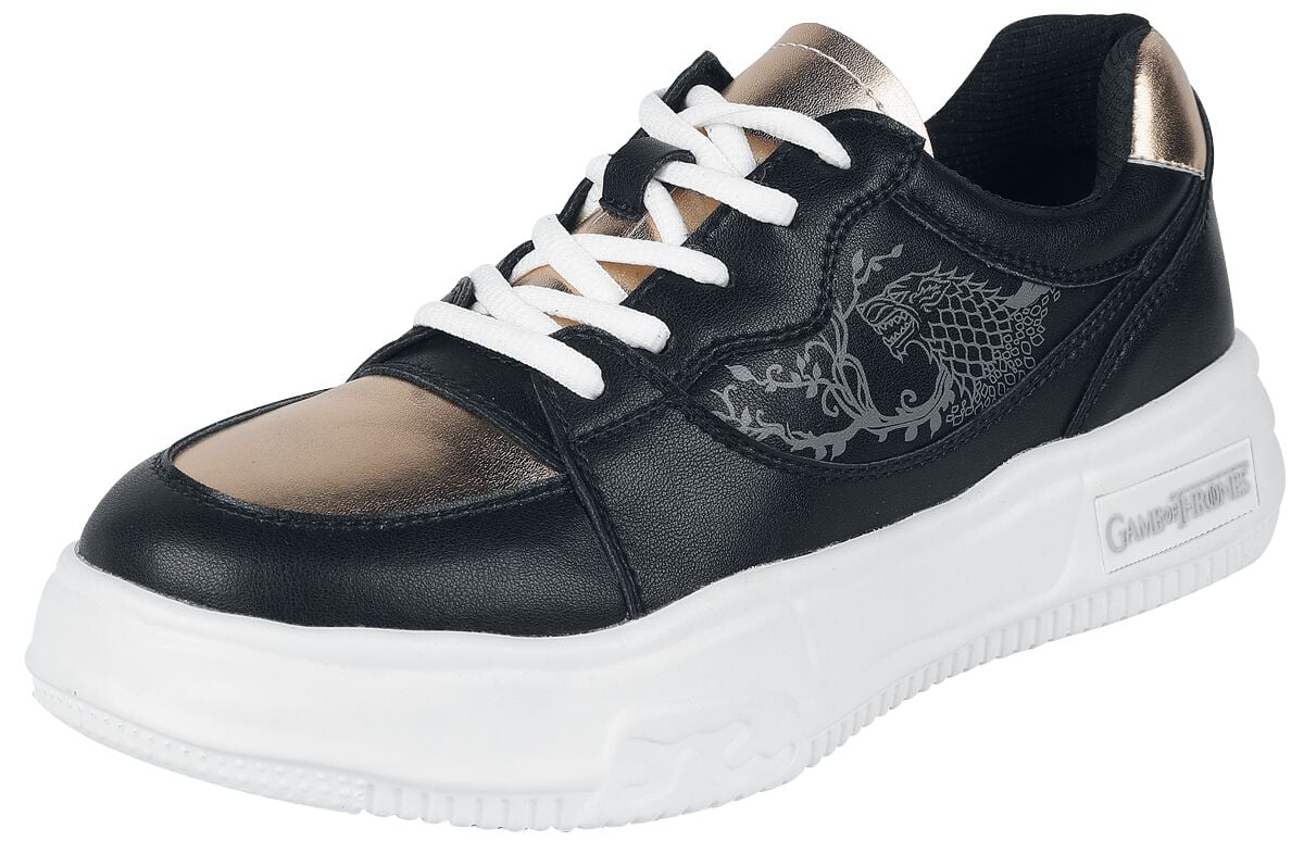 Game Of Thrones Sneaker - Sansa Stark - EU37 bis EU42 - für Damen - Größe EU39 - schwarz  - Lizenzierter Fanartikel von Game Of Thrones