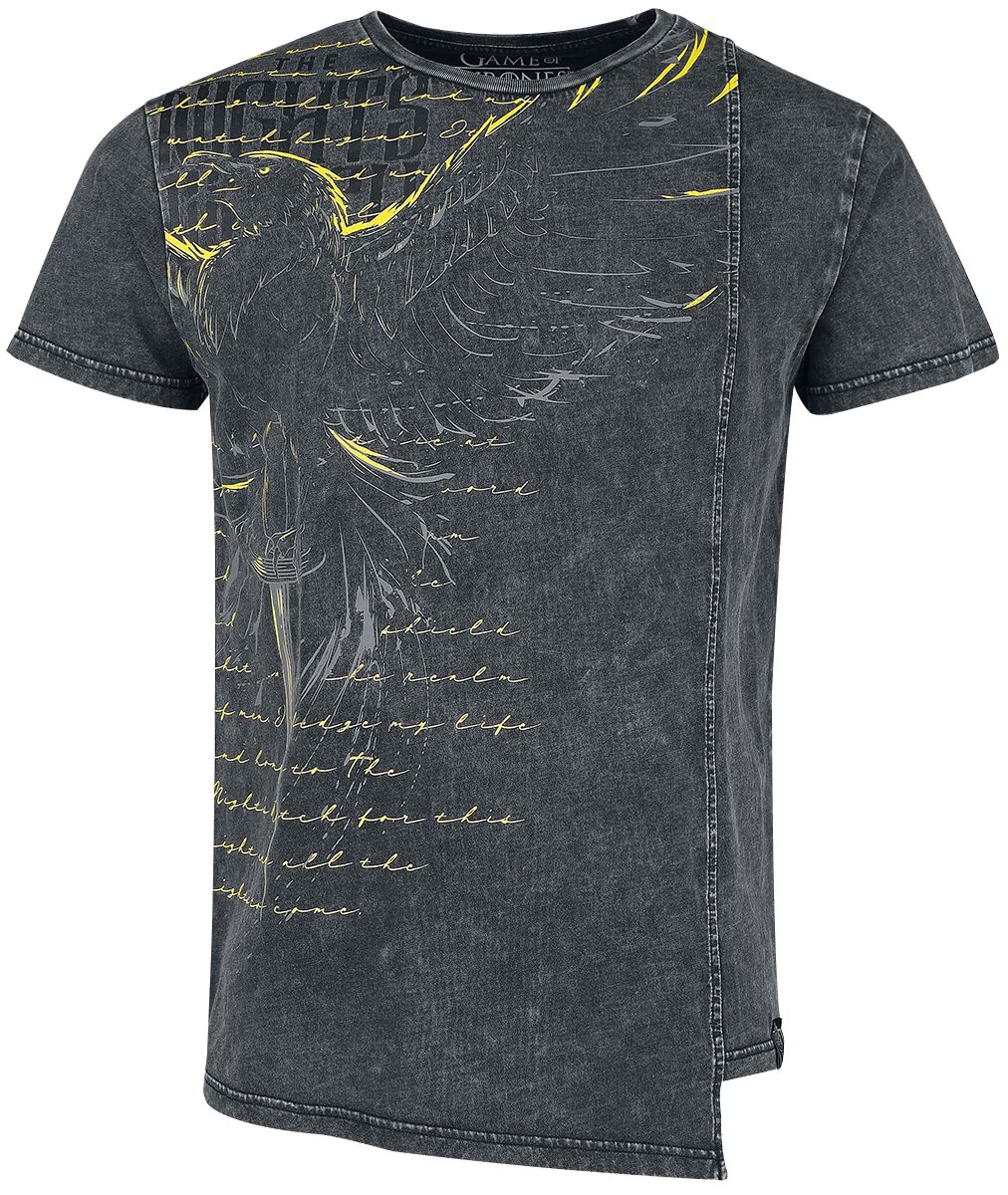 Game Of Thrones T-Shirt - Night's Watch - S bis XXL - für Männer - Größe L - anthrazit  - Lizenzierter Fanartikel von Game Of Thrones