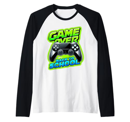 Game Over Back To School Gamer Gaming für Jungen am ersten Tag Lustig Raglan von Game Over Back To School Boys Gamer Gaming Merch