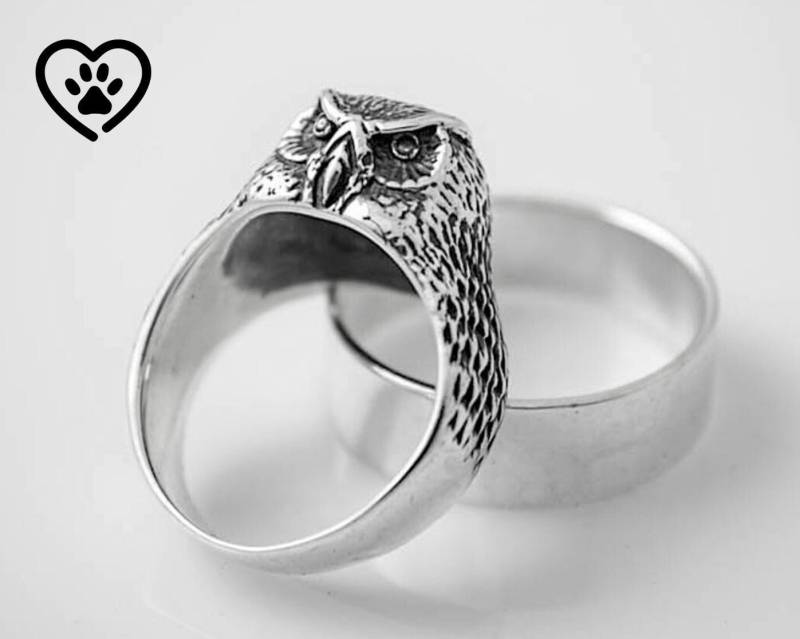 Eulen Ring Aus 925Er Silber Vogelschmuck, Tierschmuck von GameFanCraft