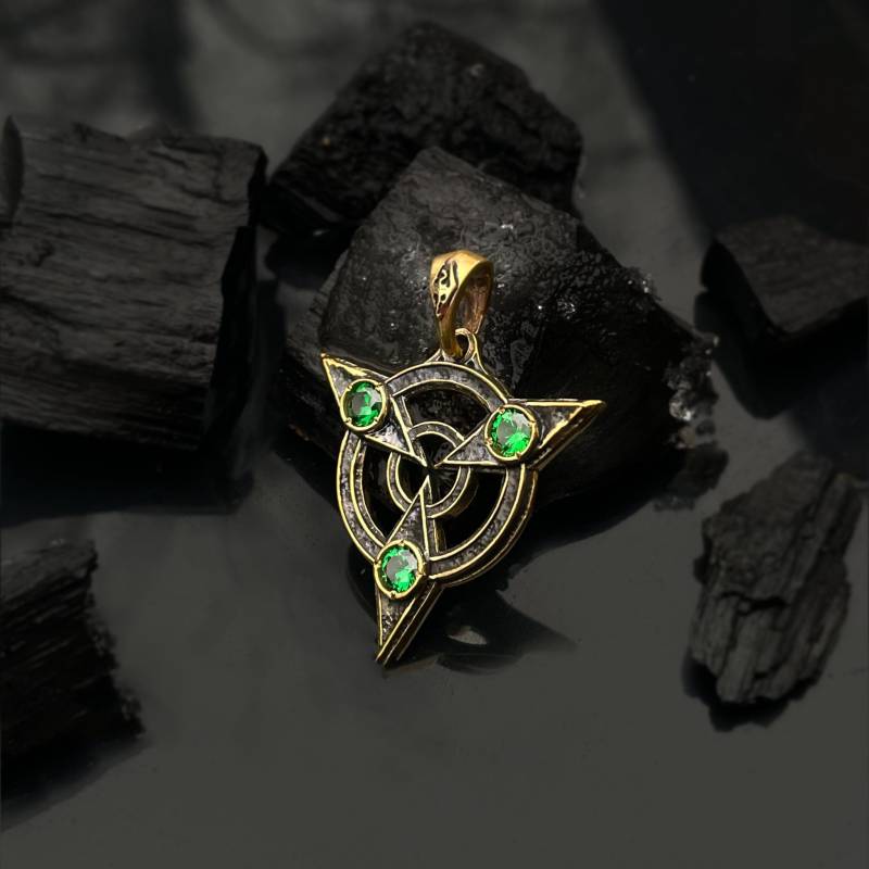 Messing-Anhänger Artikulationsamulett Handgefertigter Gothic Larp Cosplay Schmuck von GameFanCraft