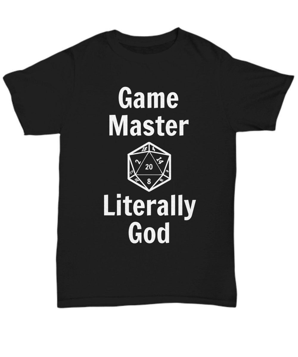Game Master Shirt Wortwörtlich Gott D20 Novelty Geschenk D&d Unisex Schwarz Rot Lila Blau Pink Grün S M L Xl Xxl Xxxl Xxxxl Xxxxxl 1X 2X 3X 4X 5X von GameOnNovelties