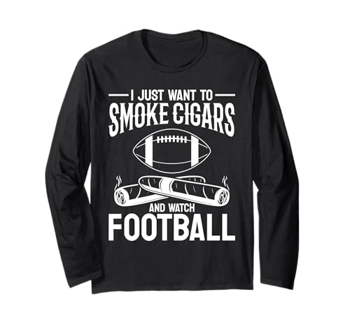 Männer Football Zigarren Rauchen Langarmshirt Männer Football Zigarren Rauchen Langarmshirt von Gameday Zigarren rauchen und Football