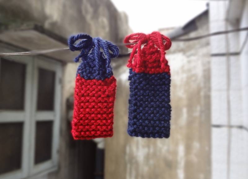 2Er Set Grobstrick-Stirnbänder - Rot & Marineblau Pennsylvania, Mississippi, Kansas, Fresno State, South Carolina Boston Red Sox von GamedayGarb