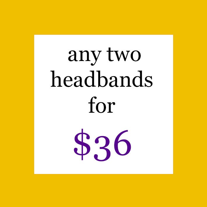 Jede 2 Grobstrick-stirnbänder - Wählen Sie Ihre Farbe von GamedayGarb