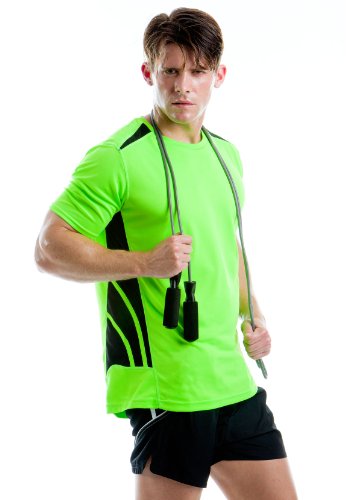 Kustom Kit Gamegear® KK930 Cooltex® Trainings-T-Shirt, grau/fluoreszierendes Limettengrün L von Gamegear