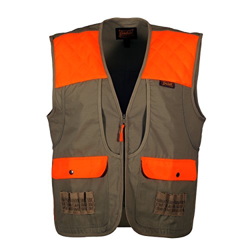 Gamehide Shelterbelt Mittelschwere Upland RipStop Jagdweste, Khaki/Orange, XL von Gamehide