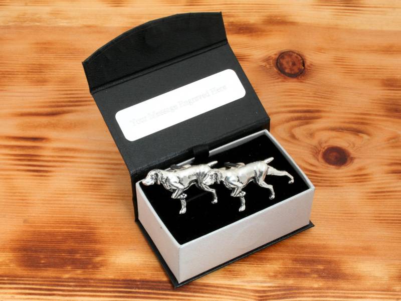 Aps Pointer Manschettenknöpfe Zinn Uk Handmade Gundog Vatertagsgeschenk von GamekeepersGifts