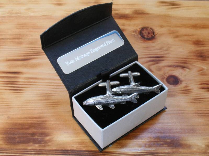 Barben Angeln Manschettenknöpfe Zinn Uk Handmade Coarse Vatertagsgeschenk Cu von GamekeepersGifts