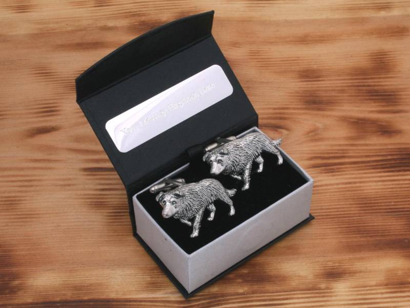 Border Collie Manschettenknöpfe Zinn Uk Handgemachter Schäferhund Vatertagsgeschenk 322 Cu von GamekeepersGifts
