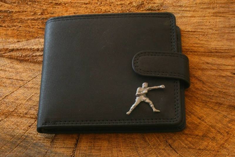 Boxer Ledergeldbörse Braun Oder Schwarz Leder Boxen Vatertag Geschenk 043 Wch von GamekeepersGifts