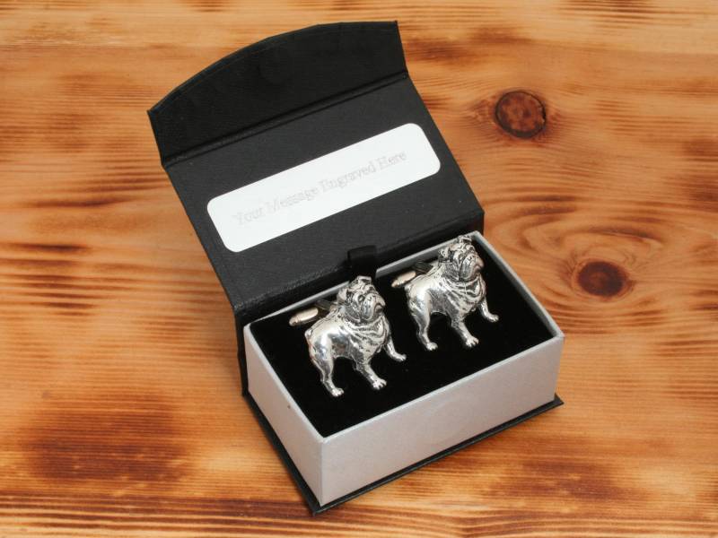 Bulldogge Manschettenknöpfe Zinn Uk Handmade Haustier Hund Vatertag Geschenk 047 Cu von GamekeepersGifts