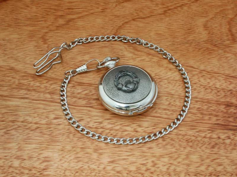 Claddagh Ring Taschenuhr Sammler Zinn Gravur Liebhaber Vatertagsgeschenk 74 Pw von GamekeepersGifts