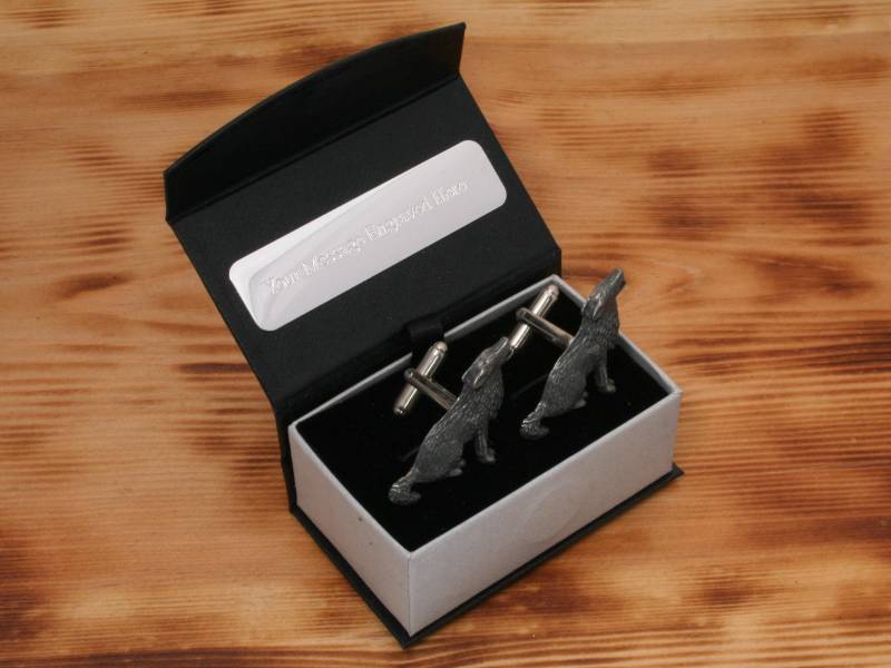 Coyote Dog Manschettenknöpfe Zinn Uk Handmade Natur Vatertag Geschenk 399 Cu von GamekeepersGifts