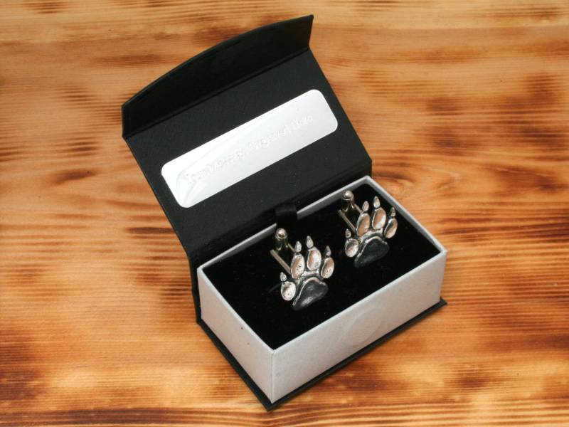 Coyote Dog Paw Manschettenknöpfe Zinn Uk Handgemachter Werwolf Haustier Hund Vatertagsgeschenk 401 Cu von GamekeepersGifts