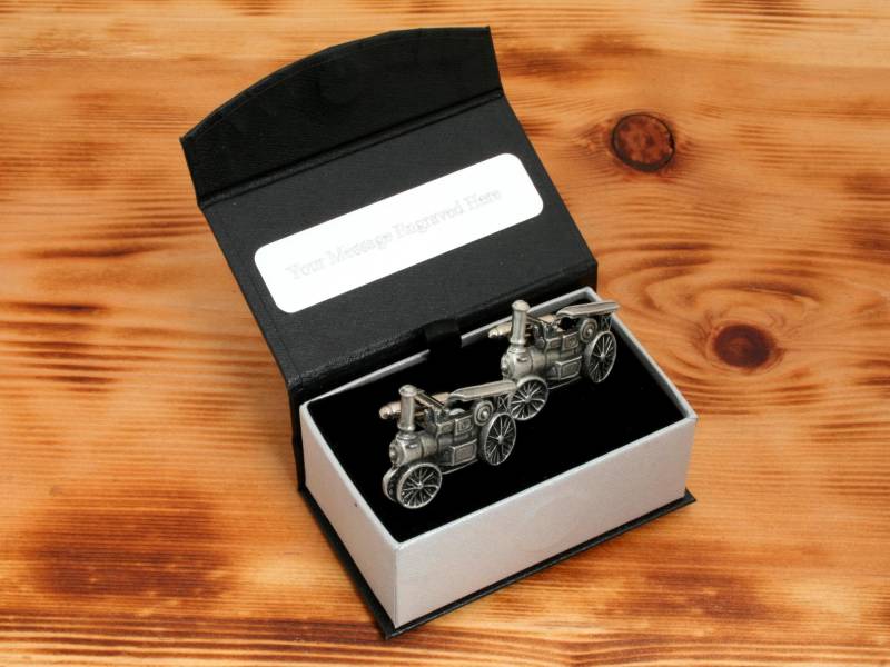 Dampfmaschine Manschettenknöpfe Zinn Uk Handmade Traktionsmaschine Vatertagsgeschenk 350 Cu von GamekeepersGifts