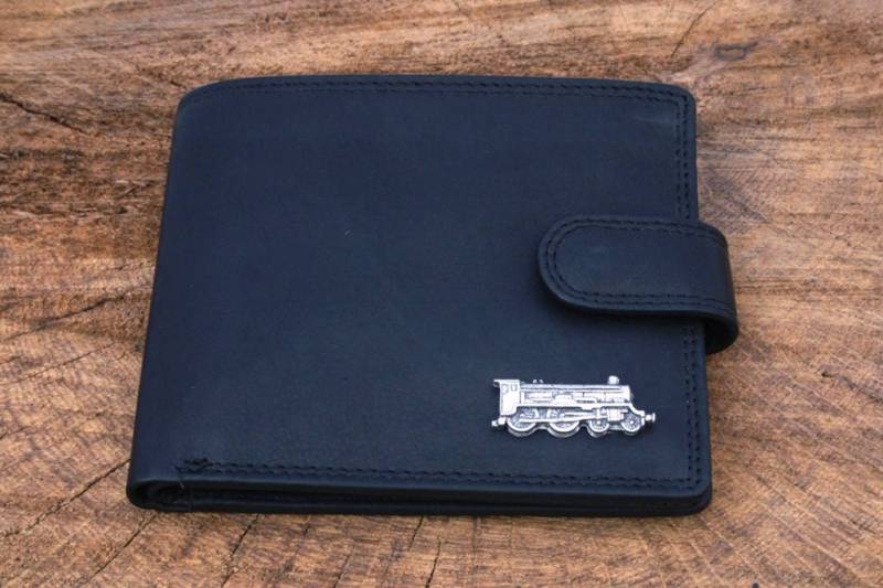 Dampfzug Ledergeldbörse Braun Oder Schwarz Leder Lokführer Vatertag Geschenk 351 Wch von GamekeepersGifts